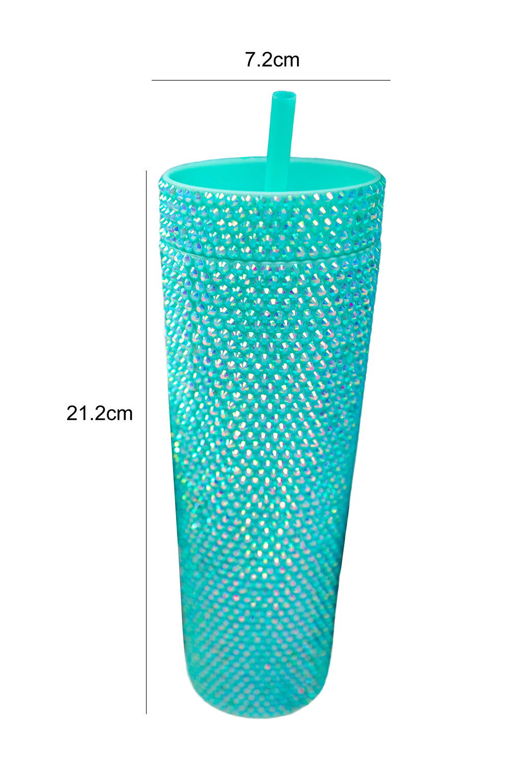 Green Full Rhinestone Straw Cup 40oz