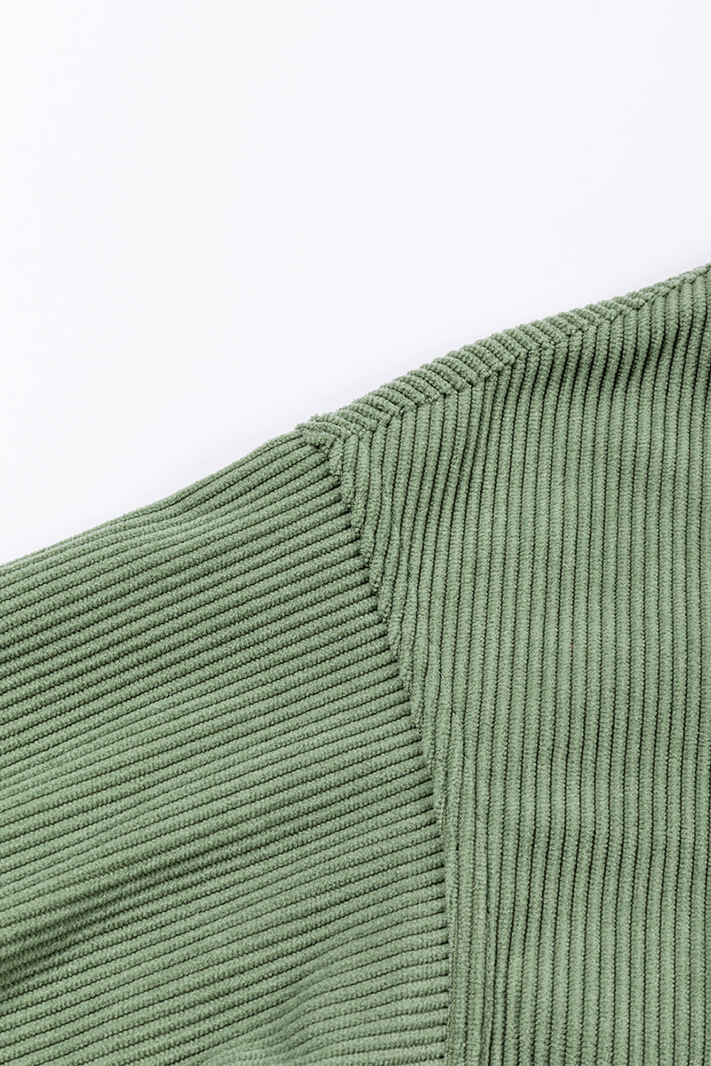 Grass Green Ribbed Corduroy Oversized Sweatshirt